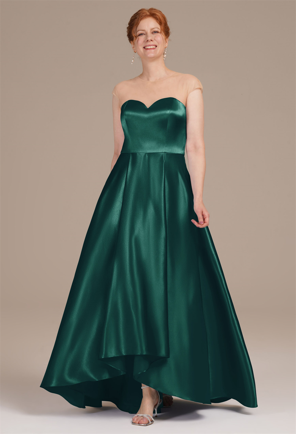 AW Theodosia Hunter Green  Spring Mother of The Bride Dresses